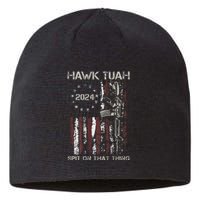 American Flag Hawk Tuah 24 Spit On That Thang Sustainable Beanie