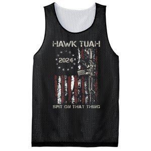 American Flag Hawk Tuah 24 Spit On That Thang Mesh Reversible Basketball Jersey Tank