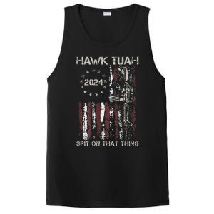 American Flag Hawk Tuah 24 Spit On That Thang PosiCharge Competitor Tank