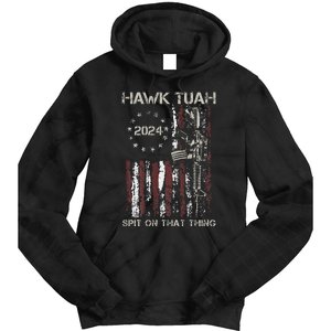 American Flag Hawk Tuah 24 Spit On That Thang Tie Dye Hoodie