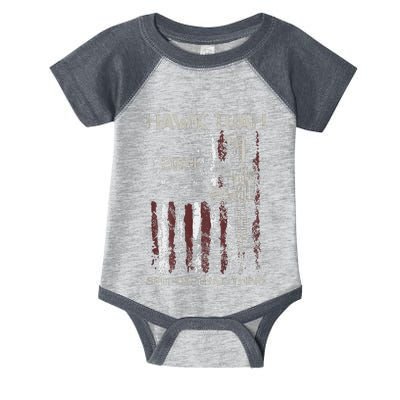 American Flag Hawk Tuah 24 Spit On That Thang Infant Baby Jersey Bodysuit