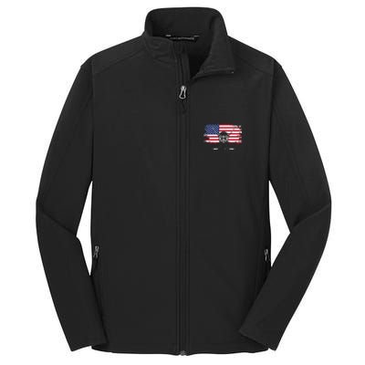 American Flag Hockey Hockey Gift Core Soft Shell Jacket