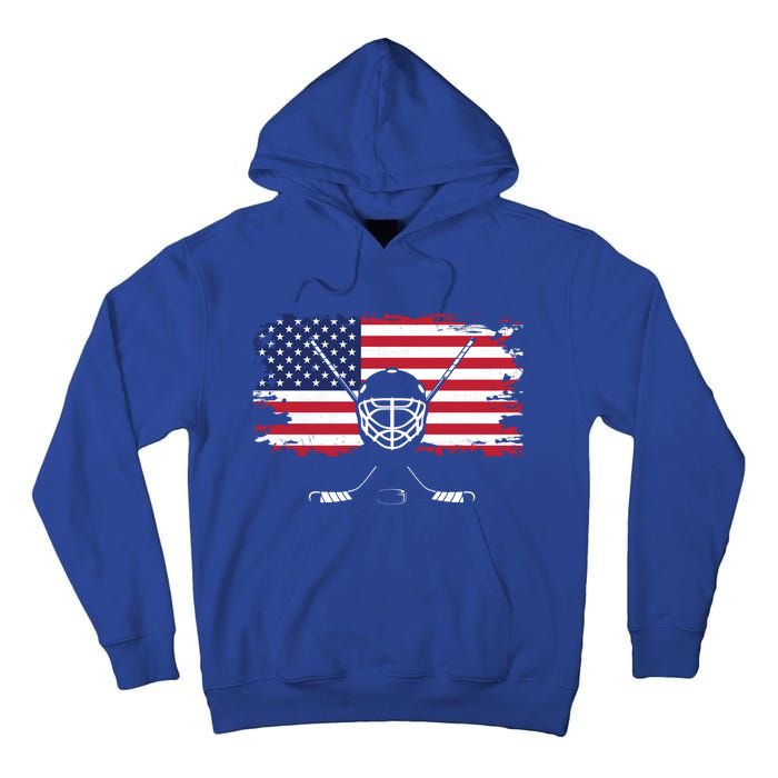 American Flag Hockey Hockey Gift Tall Hoodie