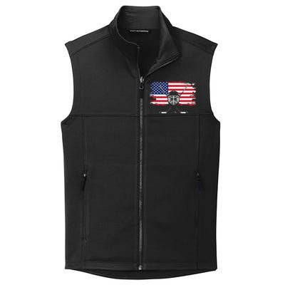 American Flag Hockey Hockey Gift Collective Smooth Fleece Vest