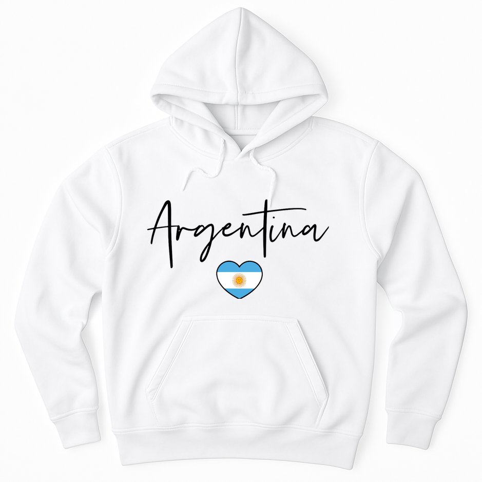 Argentina Flag Heart Argentina Soccer Proud South America Hoodie