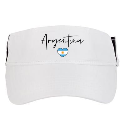 Argentina Flag Heart Argentina Soccer Proud South America Adult Drive Performance Visor