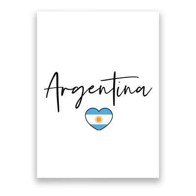 Argentina Flag Heart Argentina Soccer Proud South America Poster