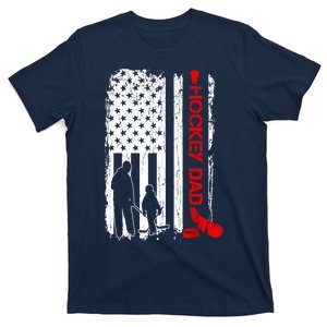 American Flag Hockey Dad Ice Hockey Gift For Winter Sports T-Shirt