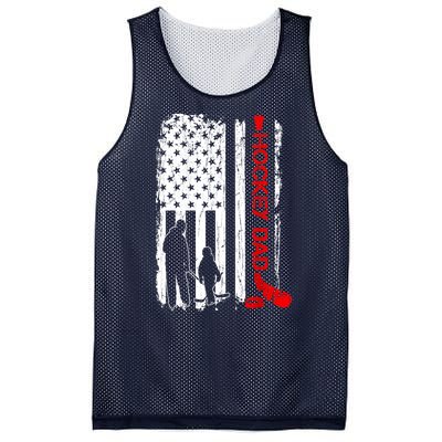 American Flag Hockey Dad Ice Hockey Gift For Winter Sports Mesh Reversible Basketball Jersey Tank