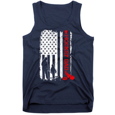 American Flag Hockey Dad Ice Hockey Gift For Winter Sports Tank Top