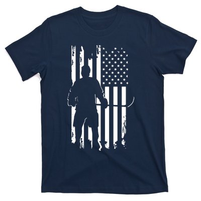 American Flag Hockey USA Patriotic Gift T-Shirt