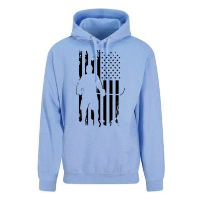 American Flag Hockey USA Patriotic Gift Unisex Surf Hoodie