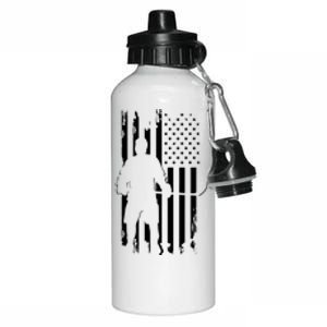 American Flag Hockey USA Patriotic Gift Aluminum Water Bottle