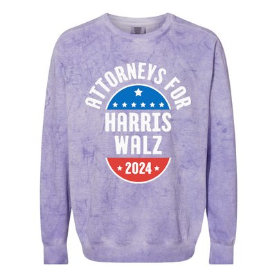 Attorneys For Harris Walz 2024 Colorblast Crewneck Sweatshirt