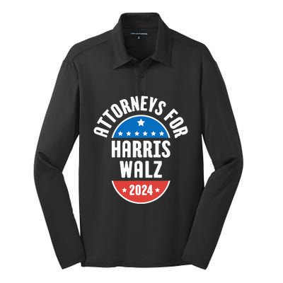 Attorneys For Harris Walz 2024 Silk Touch Performance Long Sleeve Polo