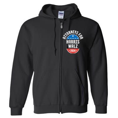 Attorneys For Harris Walz 2024 Full Zip Hoodie