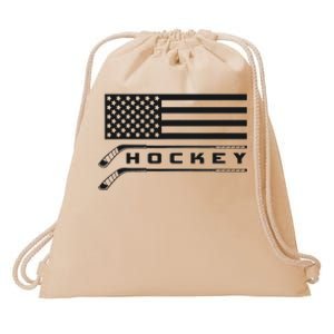 American Flag Hockey Apparel Hockey Drawstring Bag