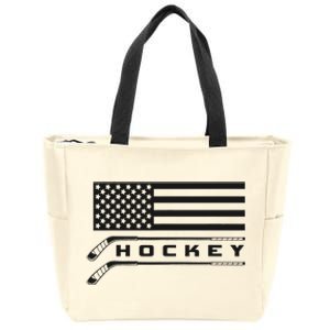 American Flag Hockey Apparel Hockey Zip Tote Bag