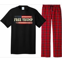 American Flag I Stand With USA Vintage Free Trump Pajama Set