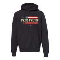 American Flag I Stand With USA Vintage Free Trump Premium Hoodie