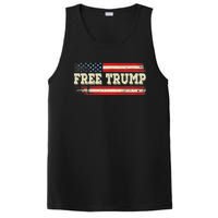 American Flag I Stand With USA Vintage Free Trump PosiCharge Competitor Tank