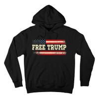 American Flag I Stand With USA Vintage Free Trump Tall Hoodie