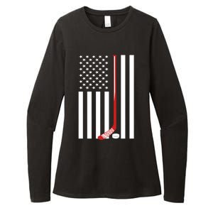 American Flag Ice Hockey Usa Patriotic Gift Player Gift Womens CVC Long Sleeve Shirt