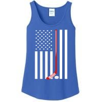 American Flag Ice Hockey Usa Patriotic Gift Player Gift Ladies Essential Tank