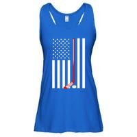 American Flag Ice Hockey Usa Patriotic Gift Player Gift Ladies Essential Flowy Tank