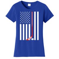 American Flag Ice Hockey Usa Patriotic Gift Player Gift Women's T-Shirt