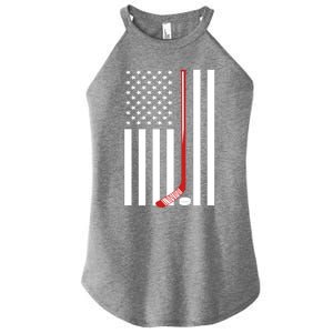 American Flag Ice Hockey Usa Patriotic Gift Player Gift Women's Perfect Tri Rocker Tank