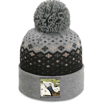 A Freak In The Sheets Killer On The Streets Halloween The Baniff Cuffed Pom Beanie