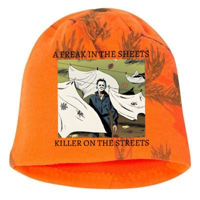 A Freak In The Sheets Killer On The Streets Halloween Kati - Camo Knit Beanie