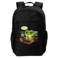 Anime Frog IT Geek Otaku Coding Desk Boba Lover Gift Daily Commute Backpack