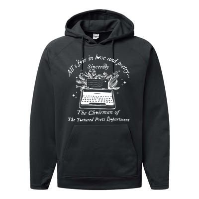 AllS Fair In Love & Poetry Funny Valentines Day Performance Fleece Hoodie