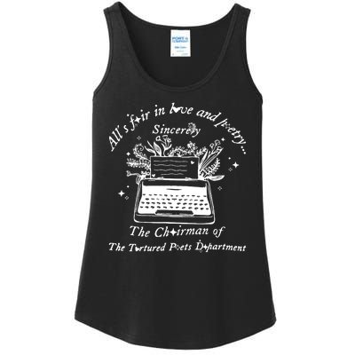 AllS Fair In Love & Poetry Funny Valentines Day Ladies Essential Tank