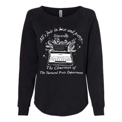 AllS Fair In Love & Poetry Funny Valentines Day Womens California Wash Sweatshirt