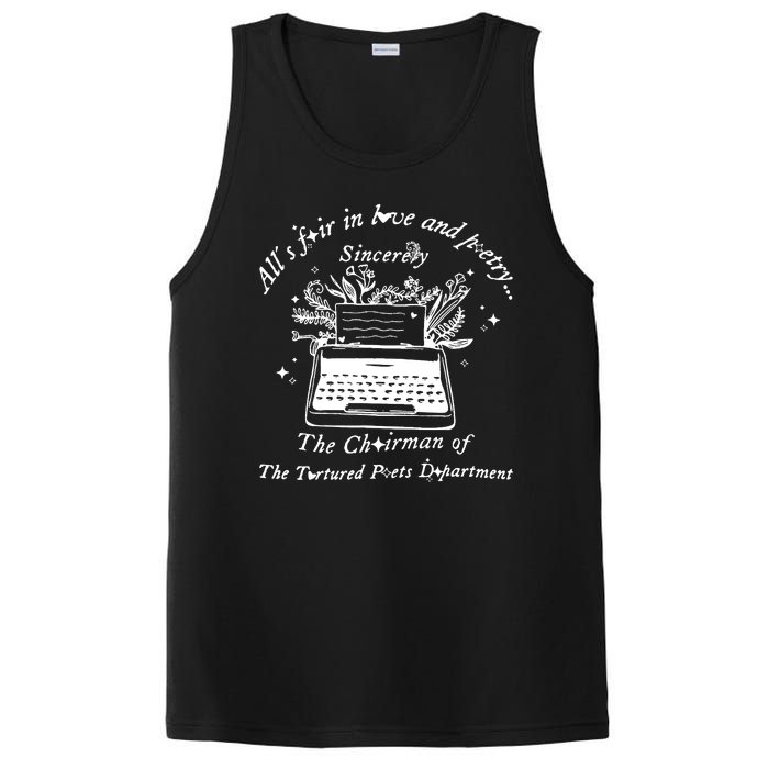 AllS Fair In Love & Poetry Funny Valentines Day PosiCharge Competitor Tank