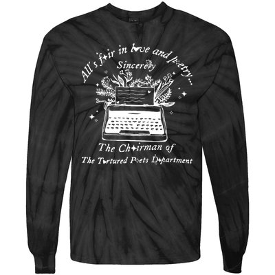 AllS Fair In Love & Poetry Funny Valentines Day Tie-Dye Long Sleeve Shirt