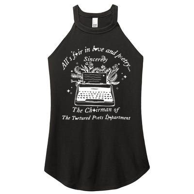 AllS Fair In Love & Poetry Funny Valentines Day Women's Perfect Tri Rocker Tank