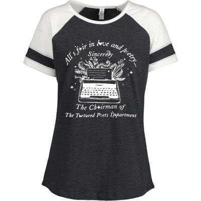 AllS Fair In Love & Poetry Funny Valentines Day Enza Ladies Jersey Colorblock Tee