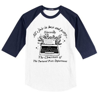 AllS Fair In Love & Poetry Funny Valentines Day Baseball Sleeve Shirt