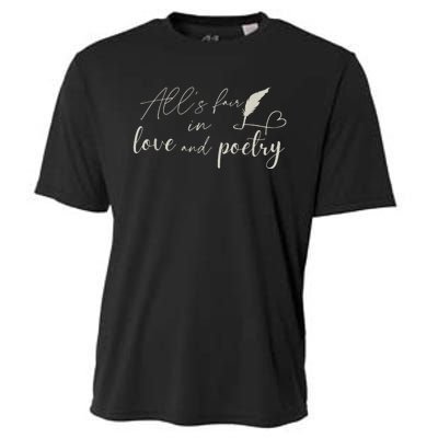 AllS Fair In Love & Poetry Funny Valentines Day Cooling Performance Crew T-Shirt