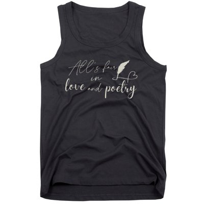 AllS Fair In Love & Poetry Funny Valentines Day Tank Top