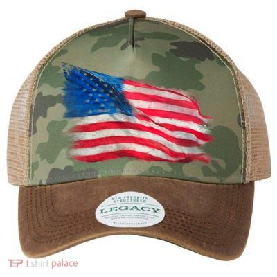 American Flag Independence Day Legacy Tie Dye Trucker Hat
