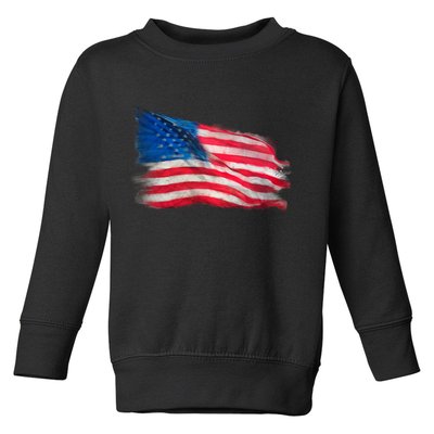 American Flag Independence Day Toddler Sweatshirt