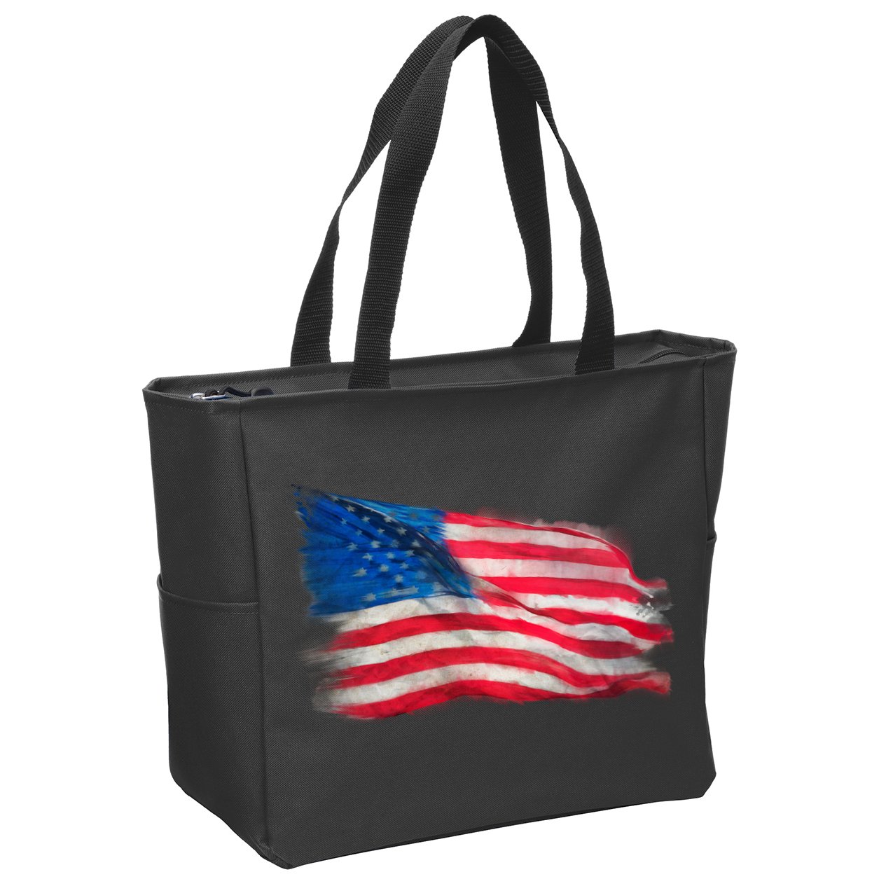 American Flag Independence Day Zip Tote Bag