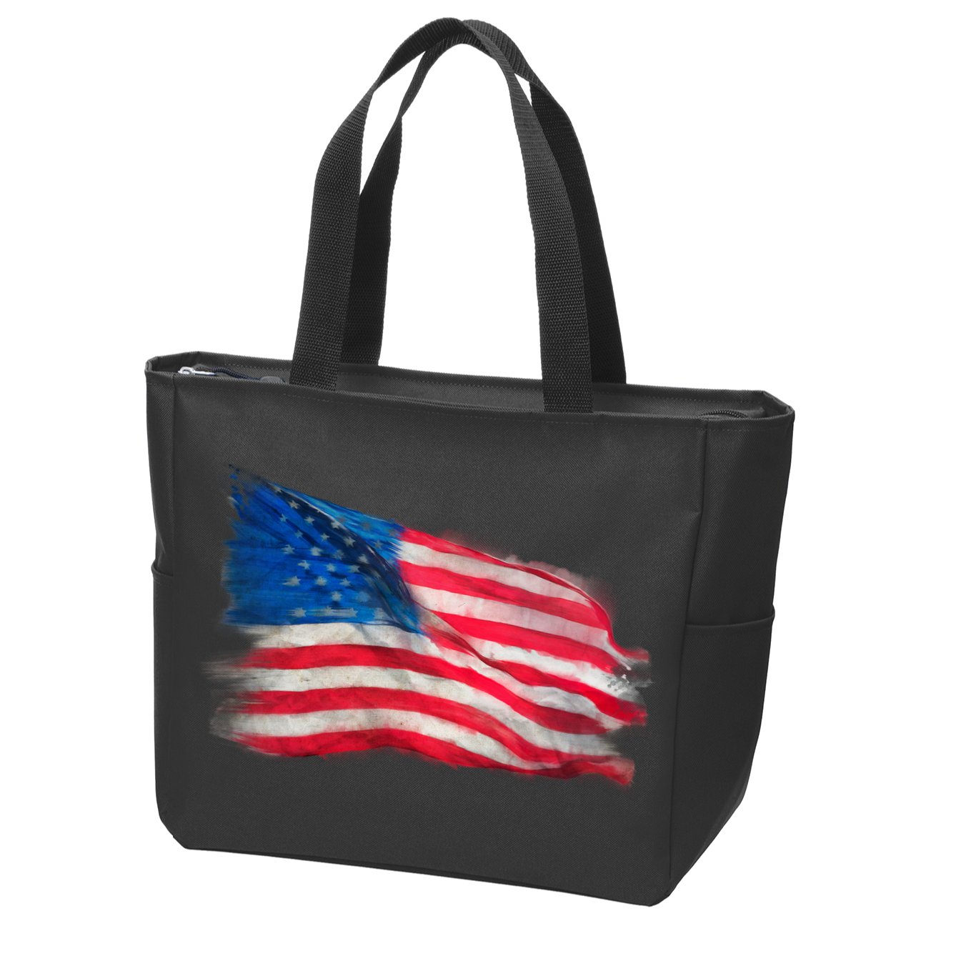 American Flag Independence Day Zip Tote Bag