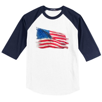 American Flag Independence Day Baseball Sleeve Shirt