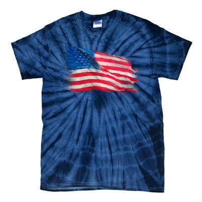 American Flag Independence Day Tie-Dye T-Shirt